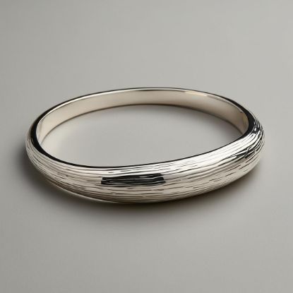 Picture of Oval shape silver bangle