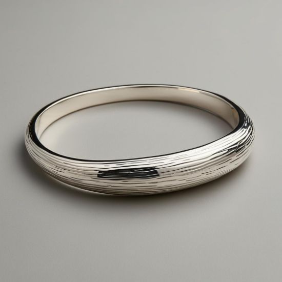 Picture of Oval shape silver bangle