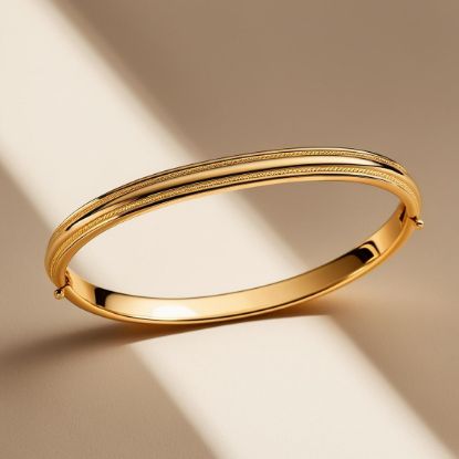 Picture of Oval shape Bangle in gold