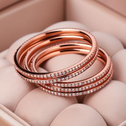 Picture of Kangan Bangles rose gold diamond