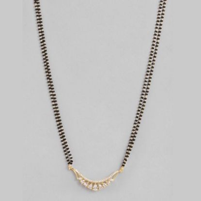 Picture of Diamond mangalsutra double line gold