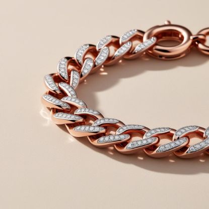 Picture of Diamond rose gold Chain  Bracelet