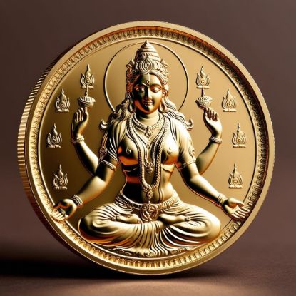 Picture of Goddess Lakshmi  22k Coin