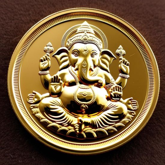 Picture of Lord Ganesha 22k Coin
